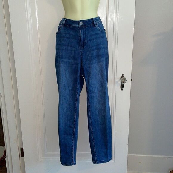 J. Jill Authentic Fit Slim Ankle blue denim jeans - Picture 1 of 8